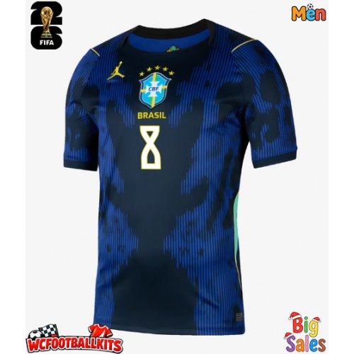 Brazil Bruno Guimaraes #8 Replica Away Stadium Shirt World Cup 2026 Short Sleeve
